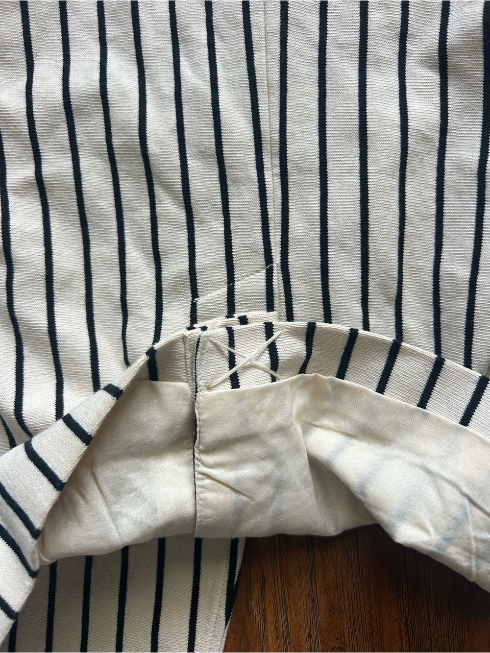 Polo by Ralph Lauren Cream Blazer with Navy Pinstripes and Crest Patch Cotton - Picture 16 of 16